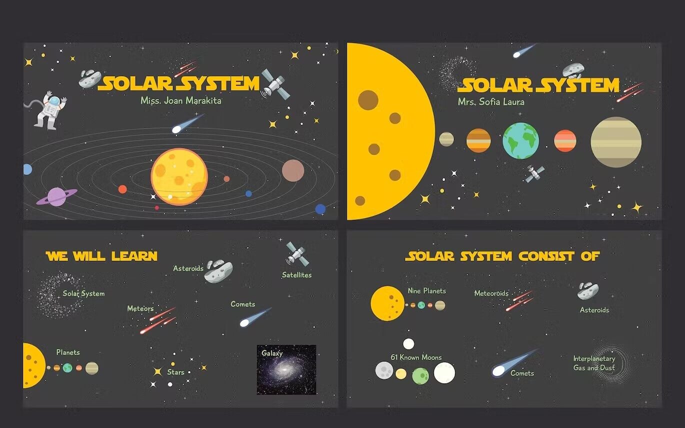 Solar system consist of nine planets.