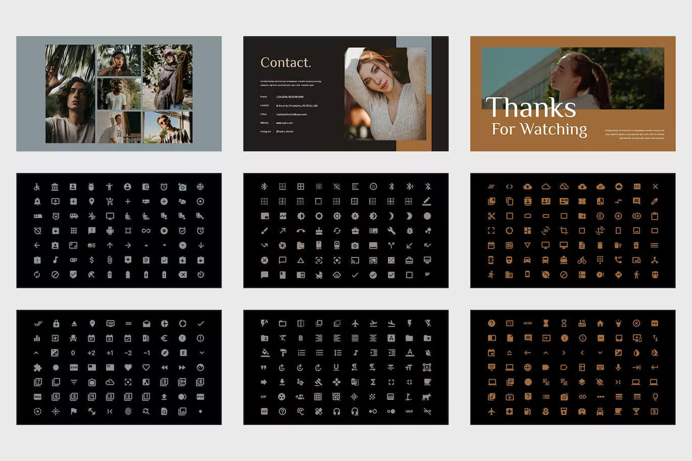 Tuzer Presentation Template Small Icons.