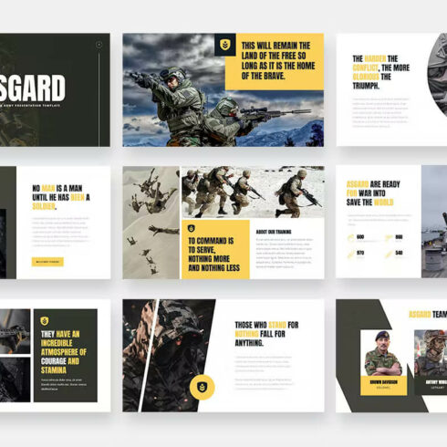 ASGARD - Military & Army Powerpoint Template | Master Bundles