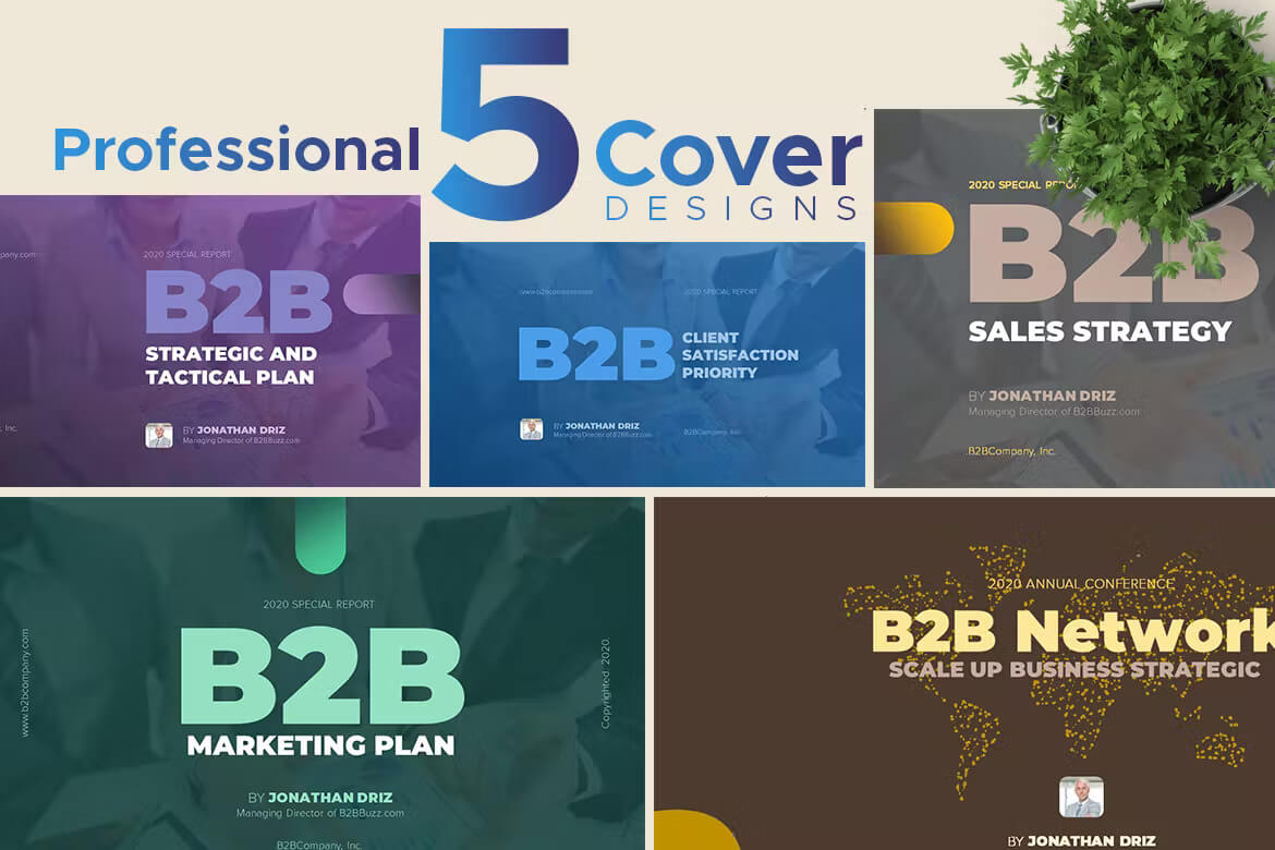 Professional 5 cover designs.