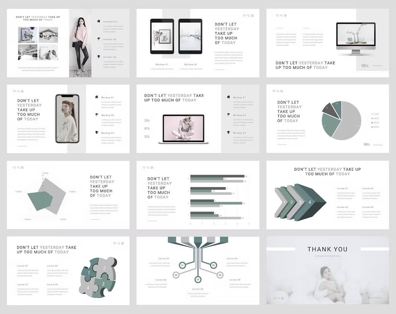 Slides with graphs and presentation display on gadgets with information about Sinestesia magazine.