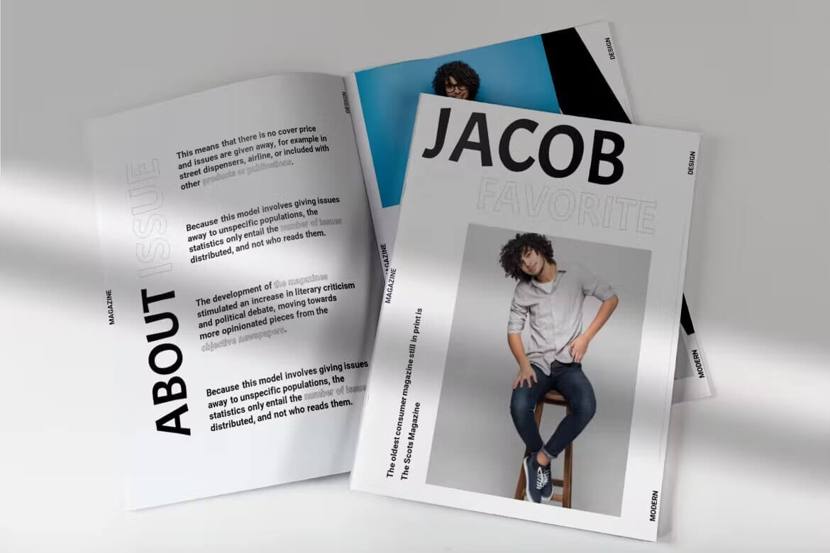 Magazine with information about Jacob.