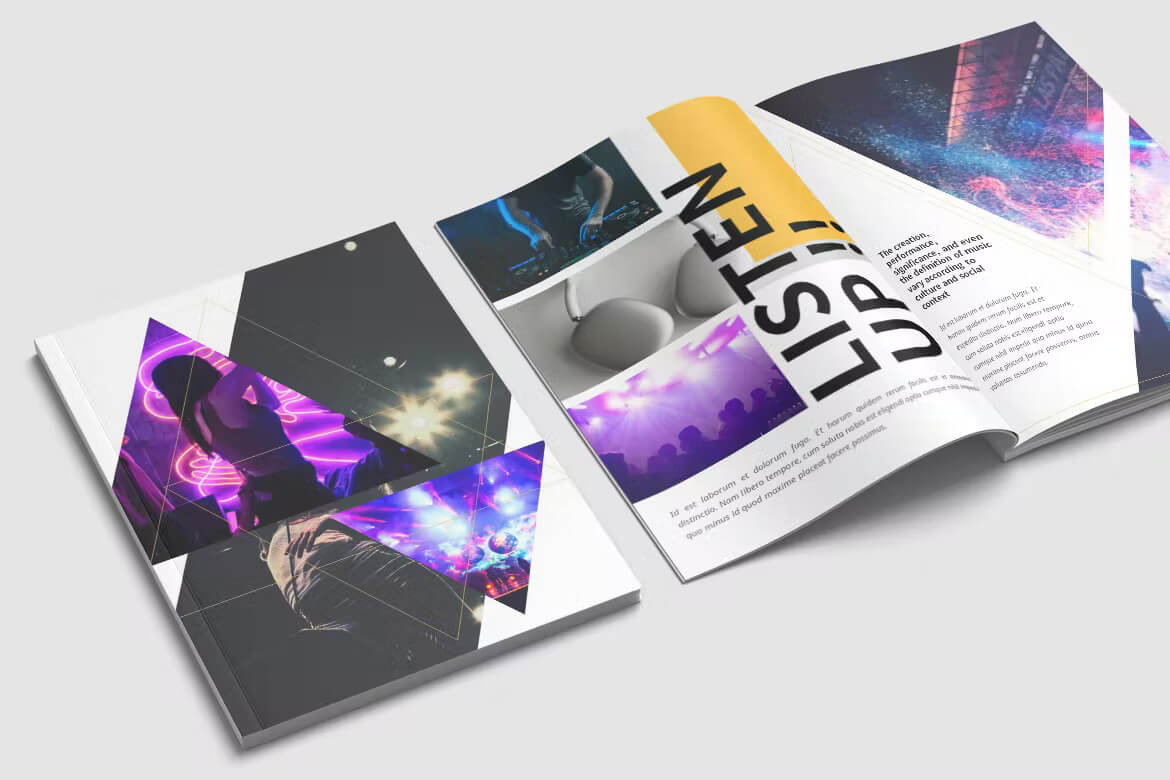 An article titled "Listen up" depicting the current music industry in a disco music magazine.
