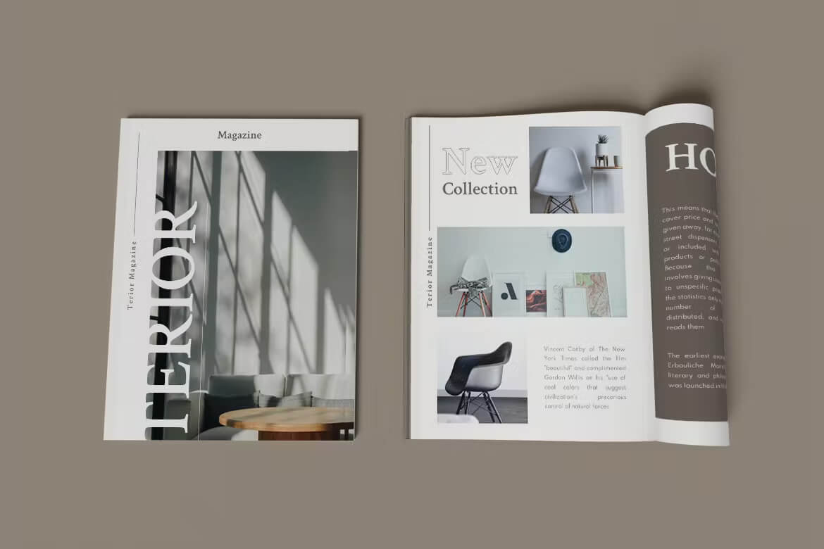 The new chair design collection is presented in Terior magazine.