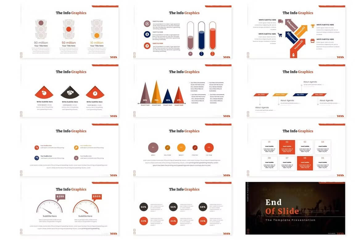 The infographics of Party Started - Powerpoint Template..