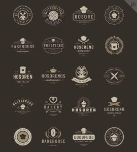 20 Bakery Logotypes and Badges | Master Bundles