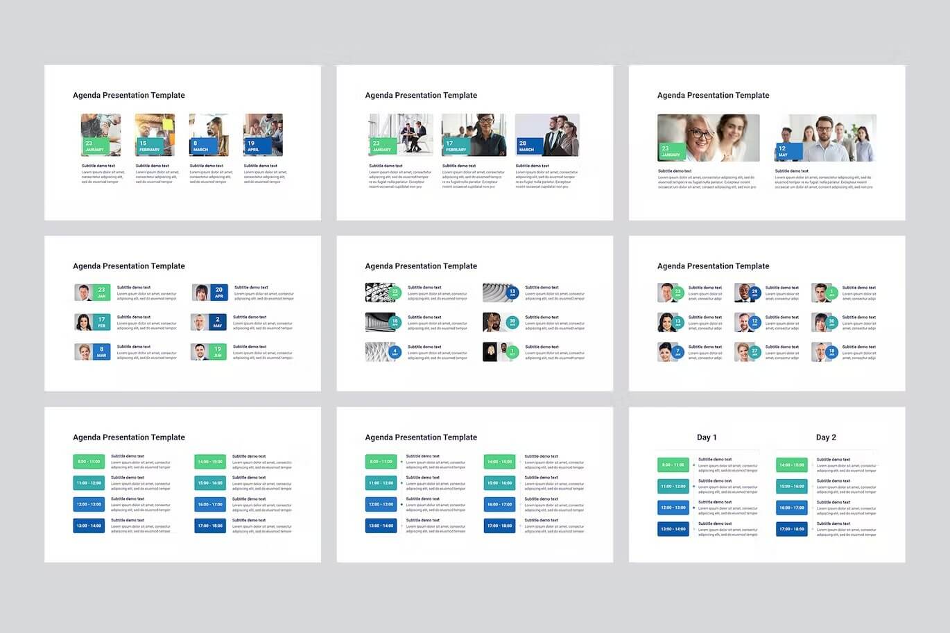 Every minute of your day is full of meaning thanks to the Agenda presentation template.