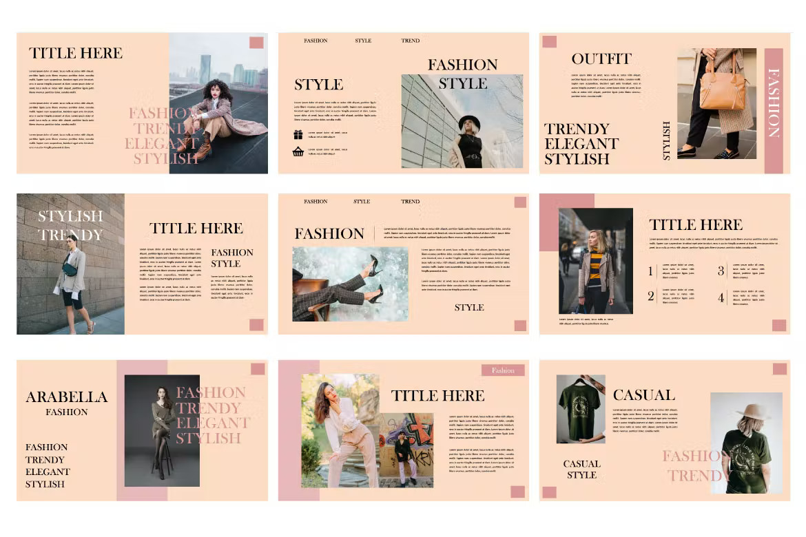 Presentation of style, fashion, trends and other fashion trends.