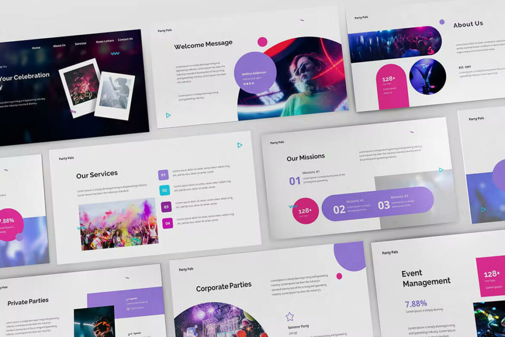 Party Planner Powerpoint Template – MasterBundles