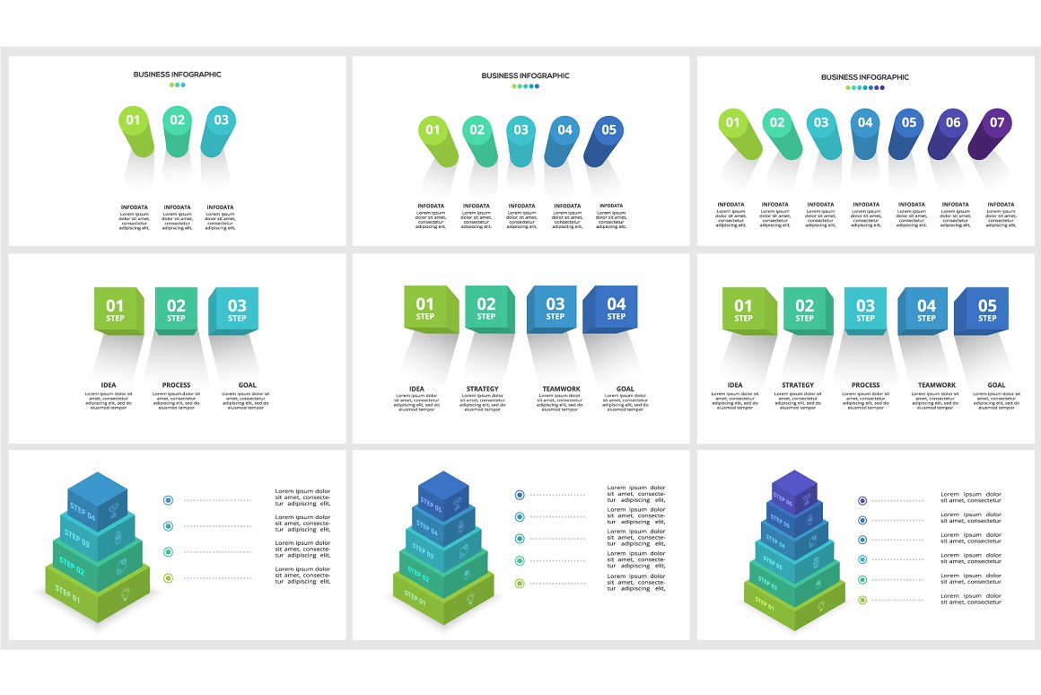 Tittle creativ green and blue infographics.