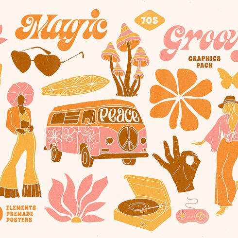 Retro Groovy Vibes Collection Masterbundles Retro Groovy Vibes Collection Masterbundles