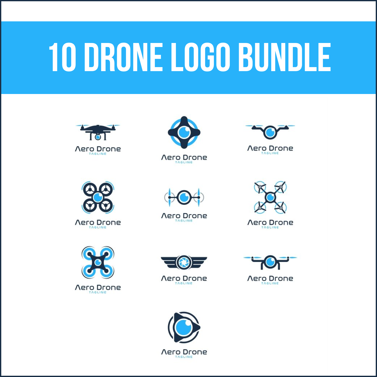 Preview drone logo bundle.