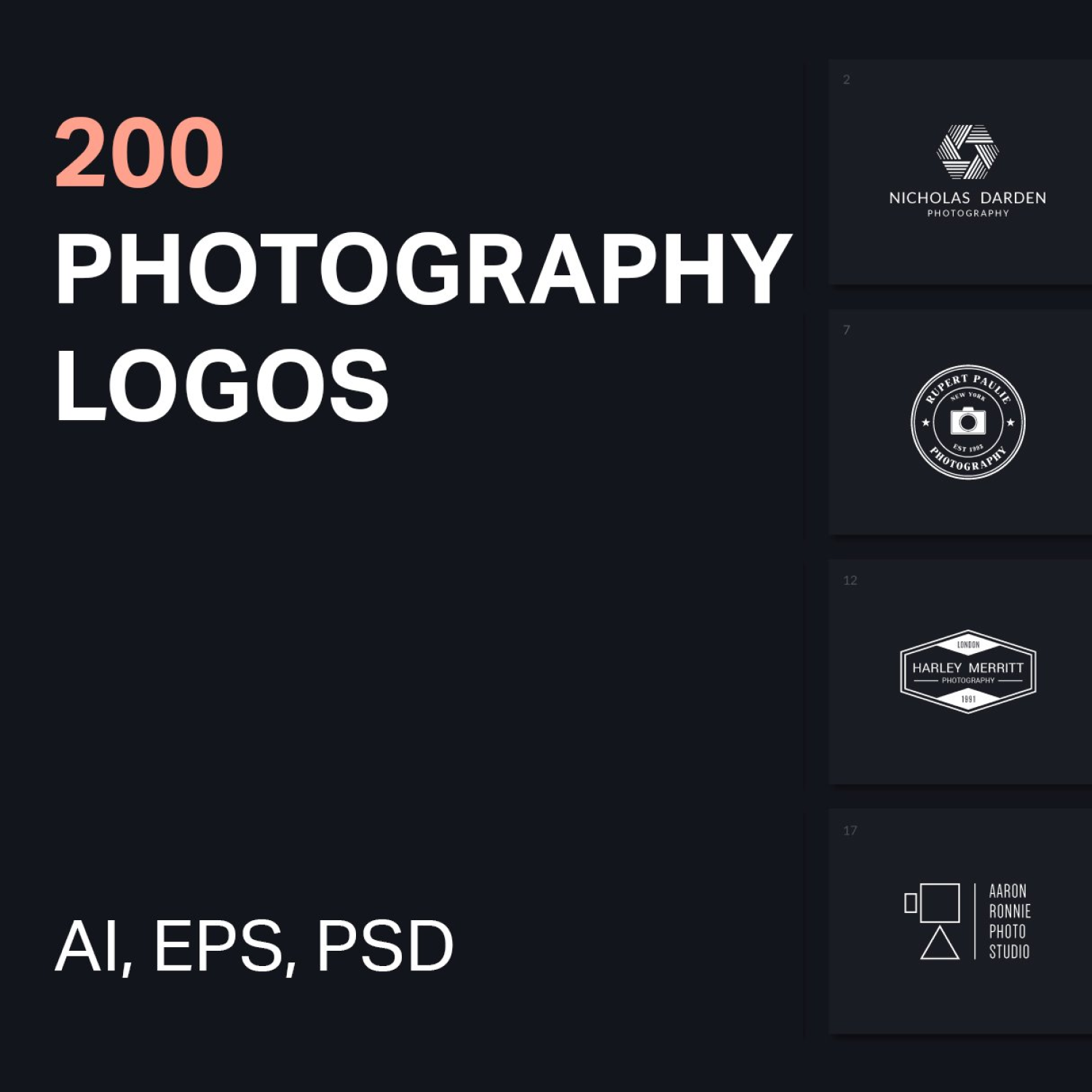 Image photography logos preview.