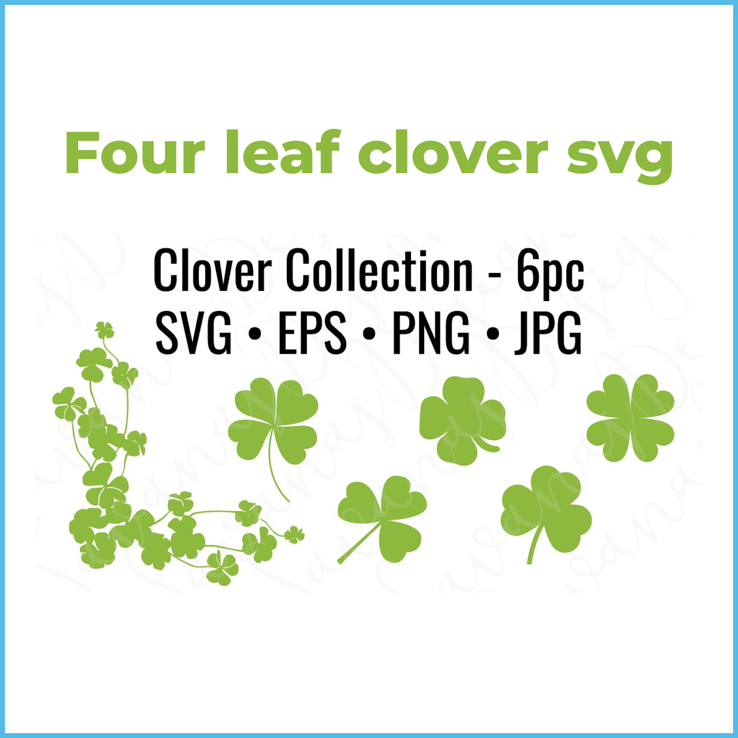 Preview shamrock cut files and clipart.