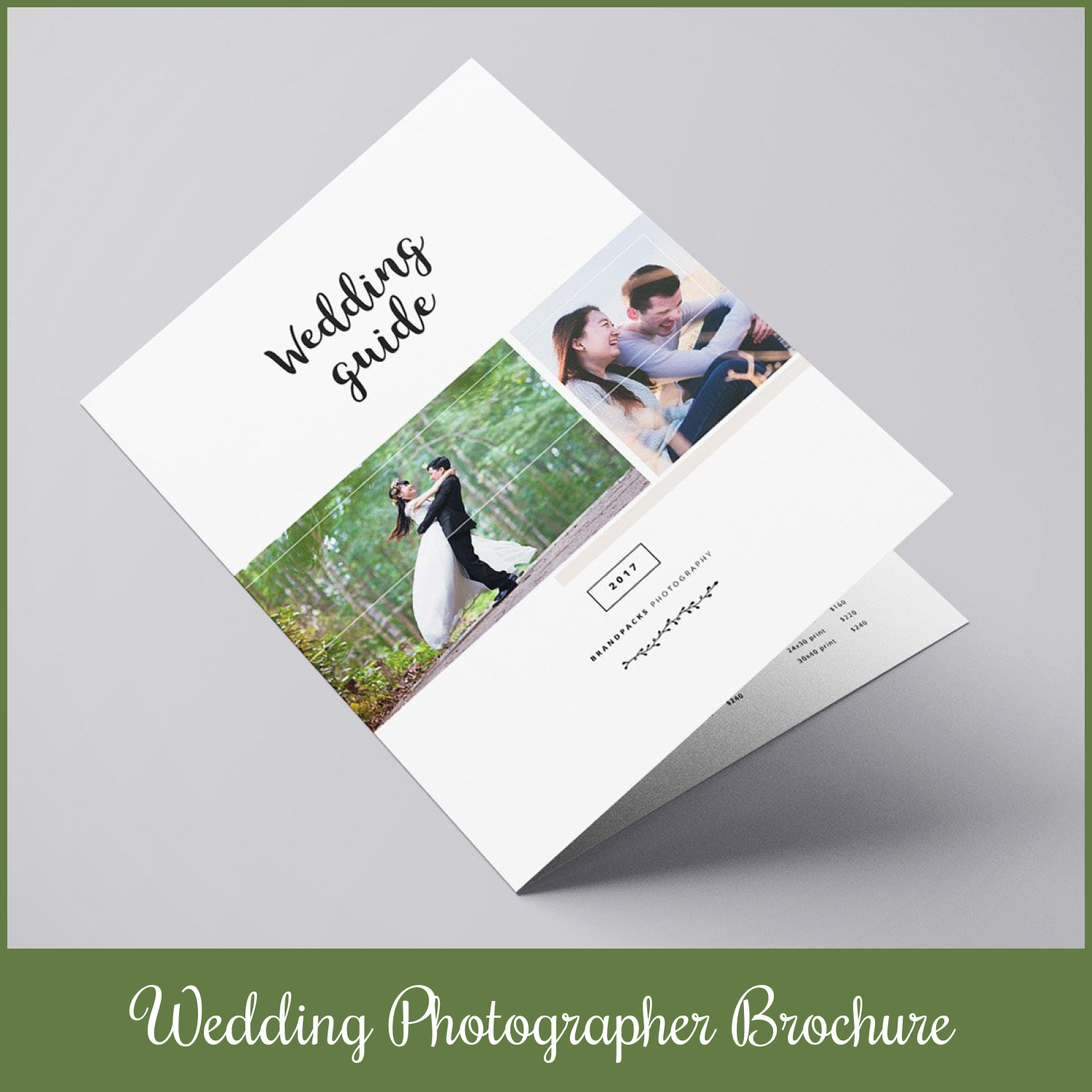 Preview wedding photographer brochure.