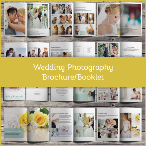 Wedding photography brochure preview.