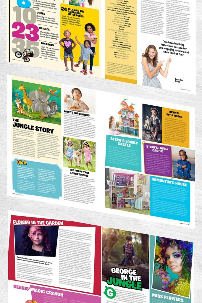 Kids Magazine Template – MasterBundles