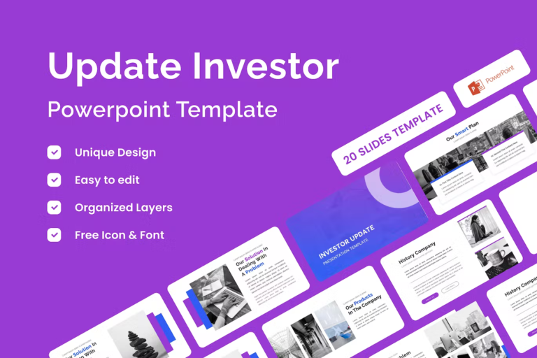 Investor Update Presentation Template - Powerpoint – MasterBundles