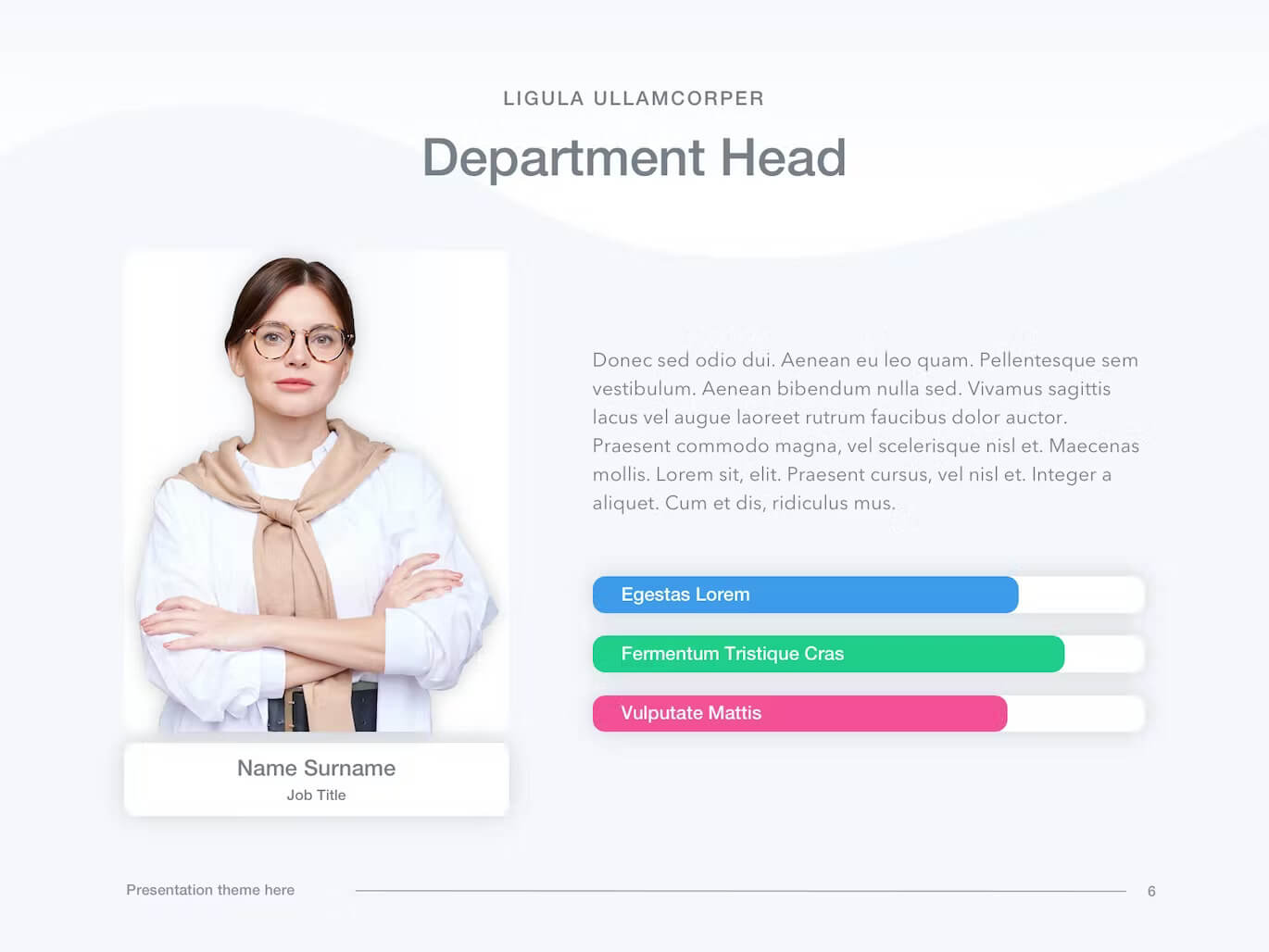 Department head of Sales Funnel PowerPoint Template.