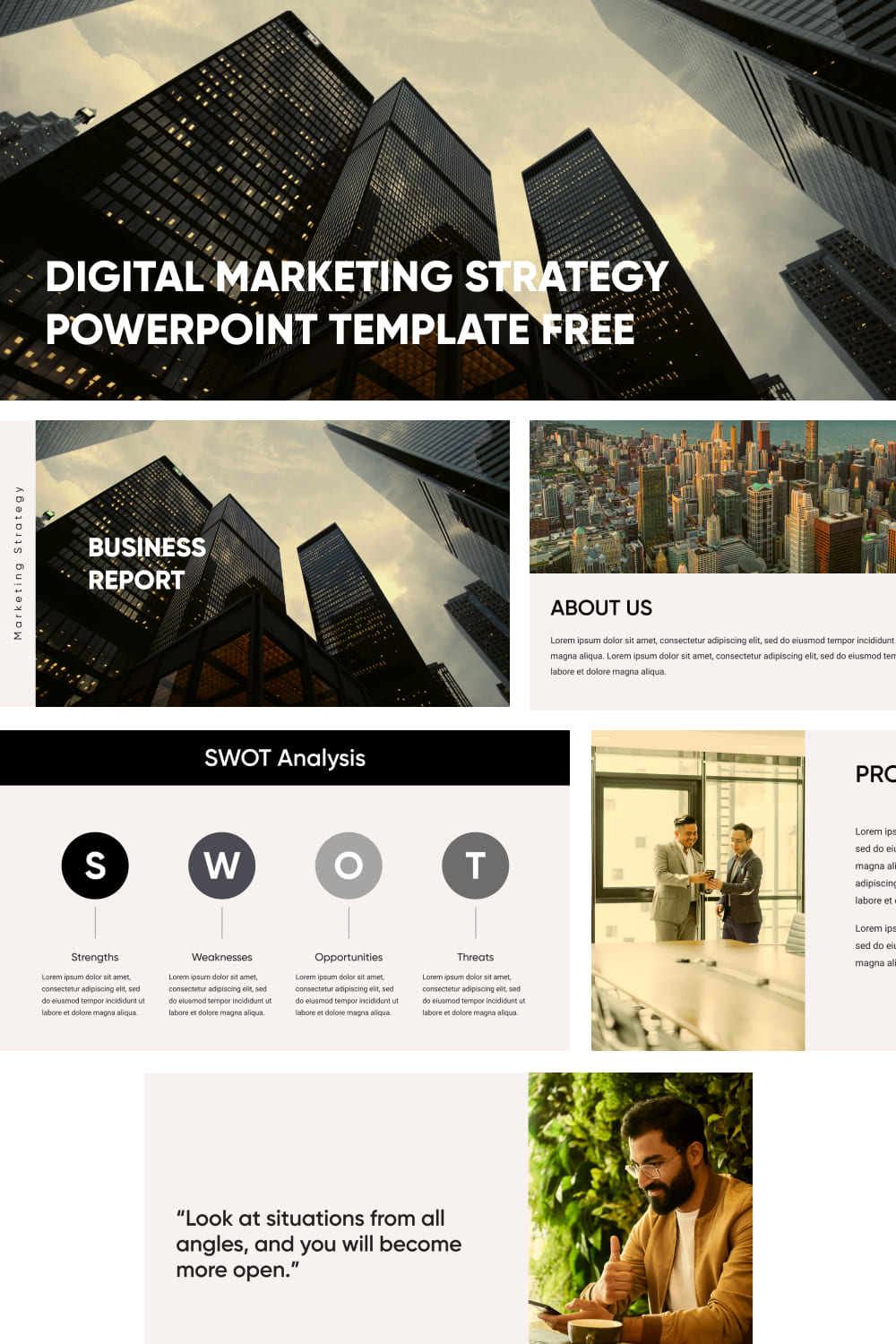 Digital Marketing Strategy Powerpoint Template Free Pinterest.