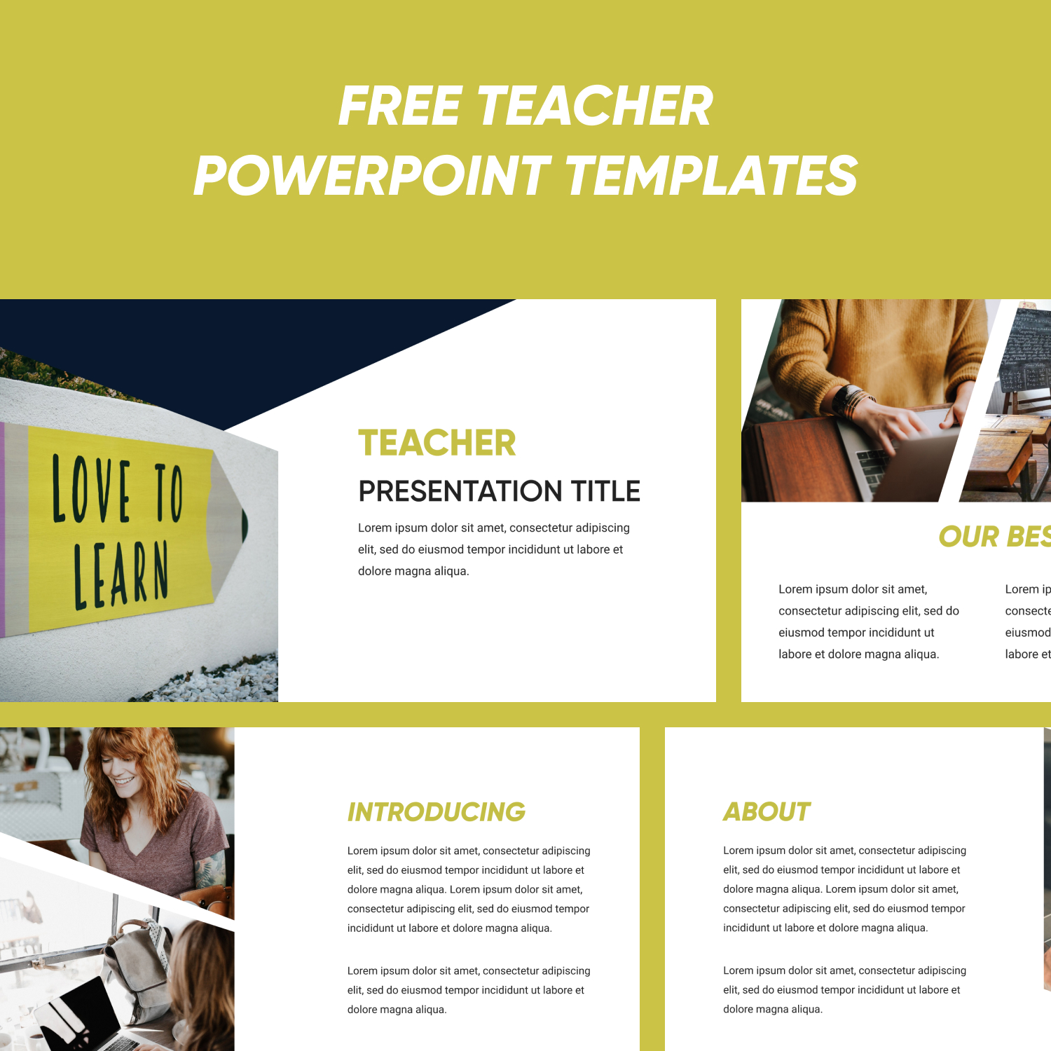 Teacher powerpoint templates preview.