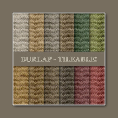 Prints of burlap tileable seamless patterns.