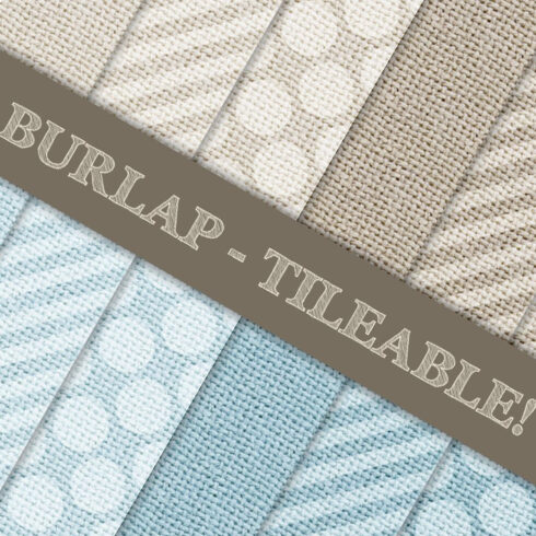 Prints of burlap tileable stripes dots.