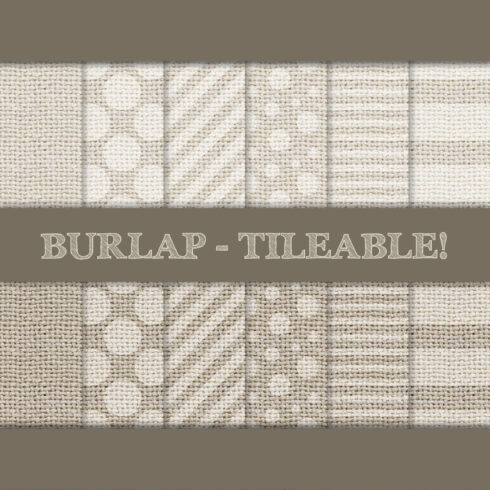 Prints of burlap digital papers cream beige.