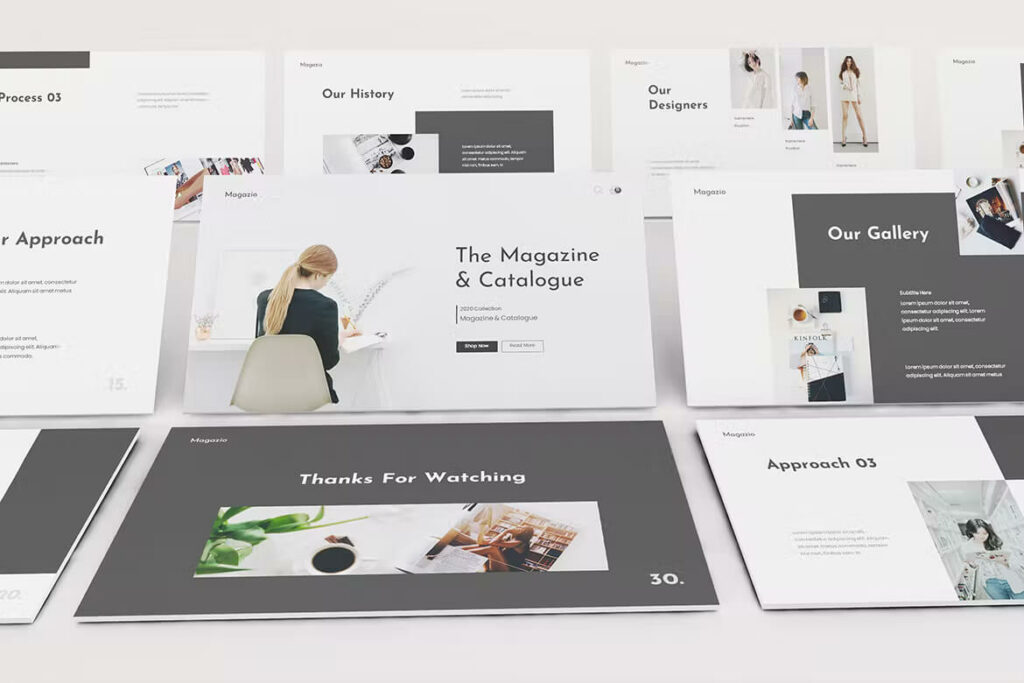 Magazine Lookbook Powerpoint Template – MasterBundles