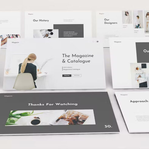 Magazine Lookbook Powerpoint Template | Master Bundles