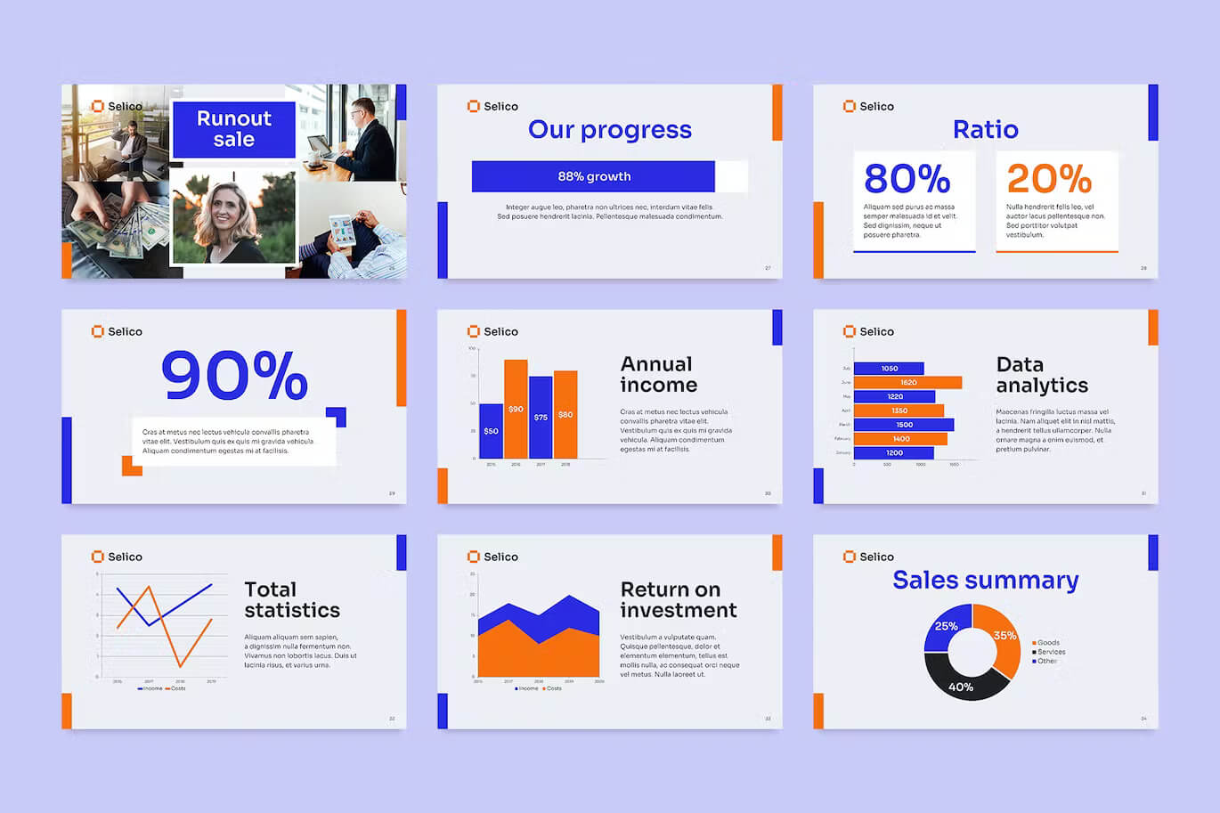 Sales summary of Business Sales PowerPoint Presentation Template.