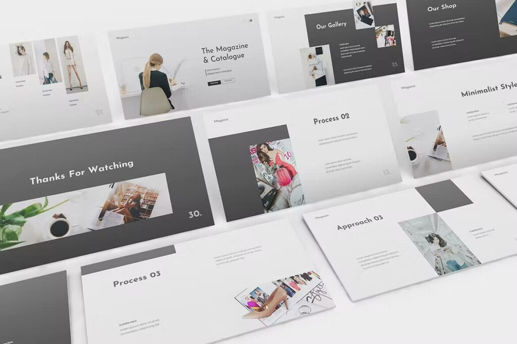 Magazine Lookbook Powerpoint Template – MasterBundles