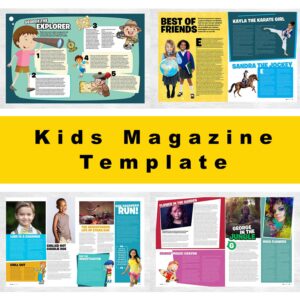 Kids Magazine Template – MasterBundles
