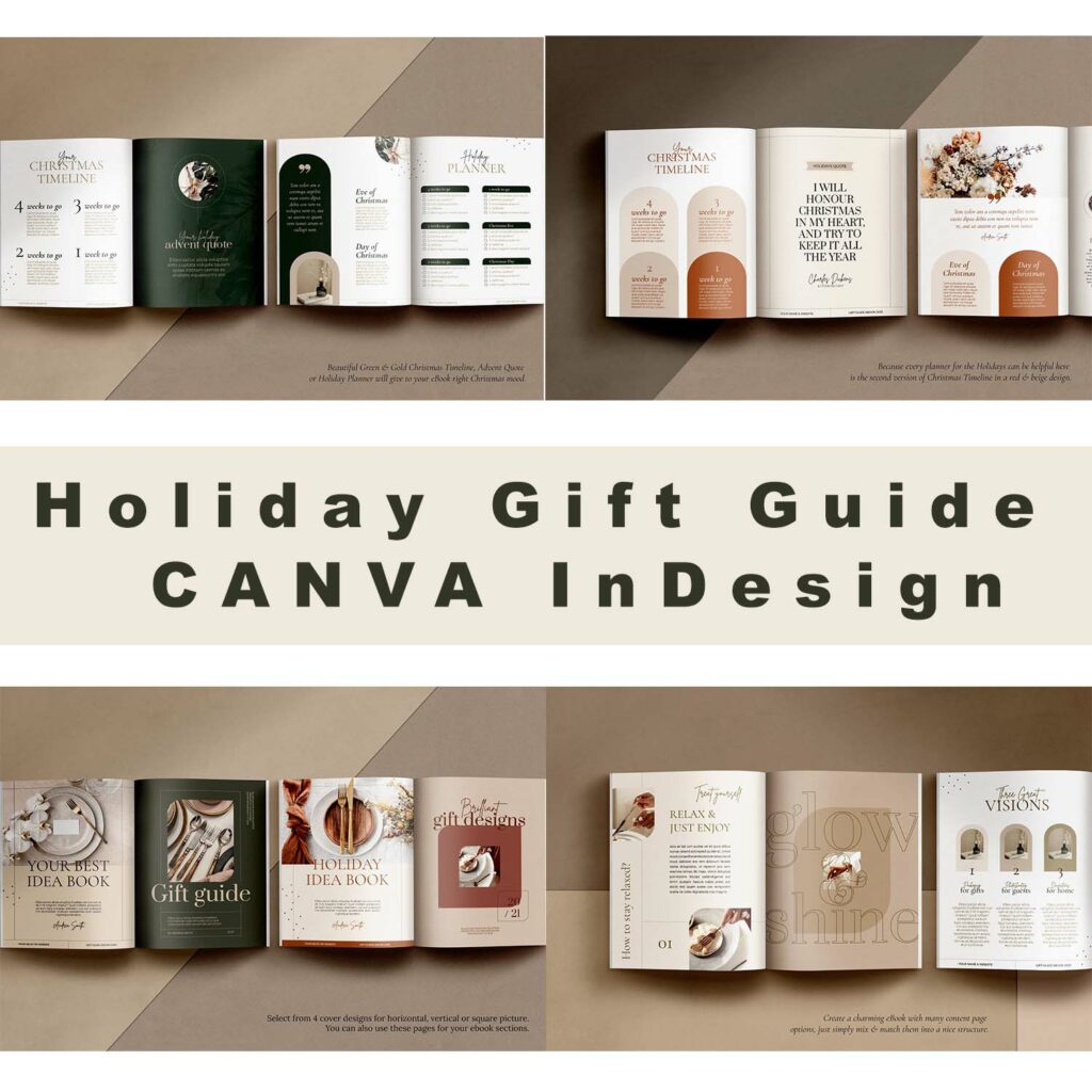 Holiday Gift Guide CANVA, InDesign – MasterBundles