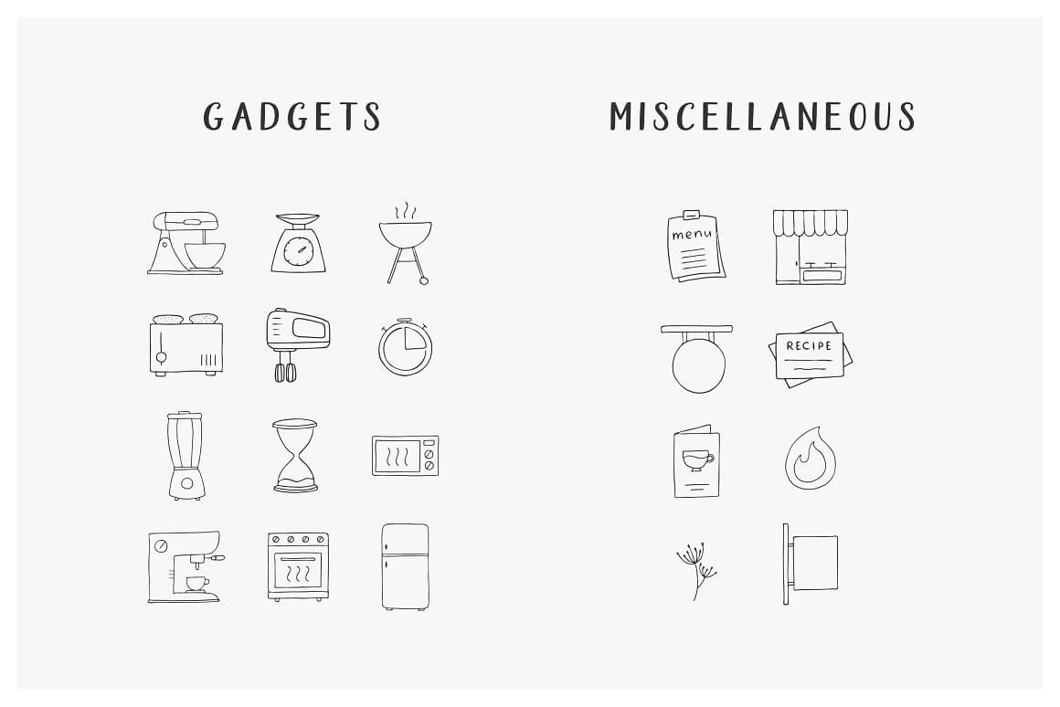Gadgets and miscellaneous on the white background.