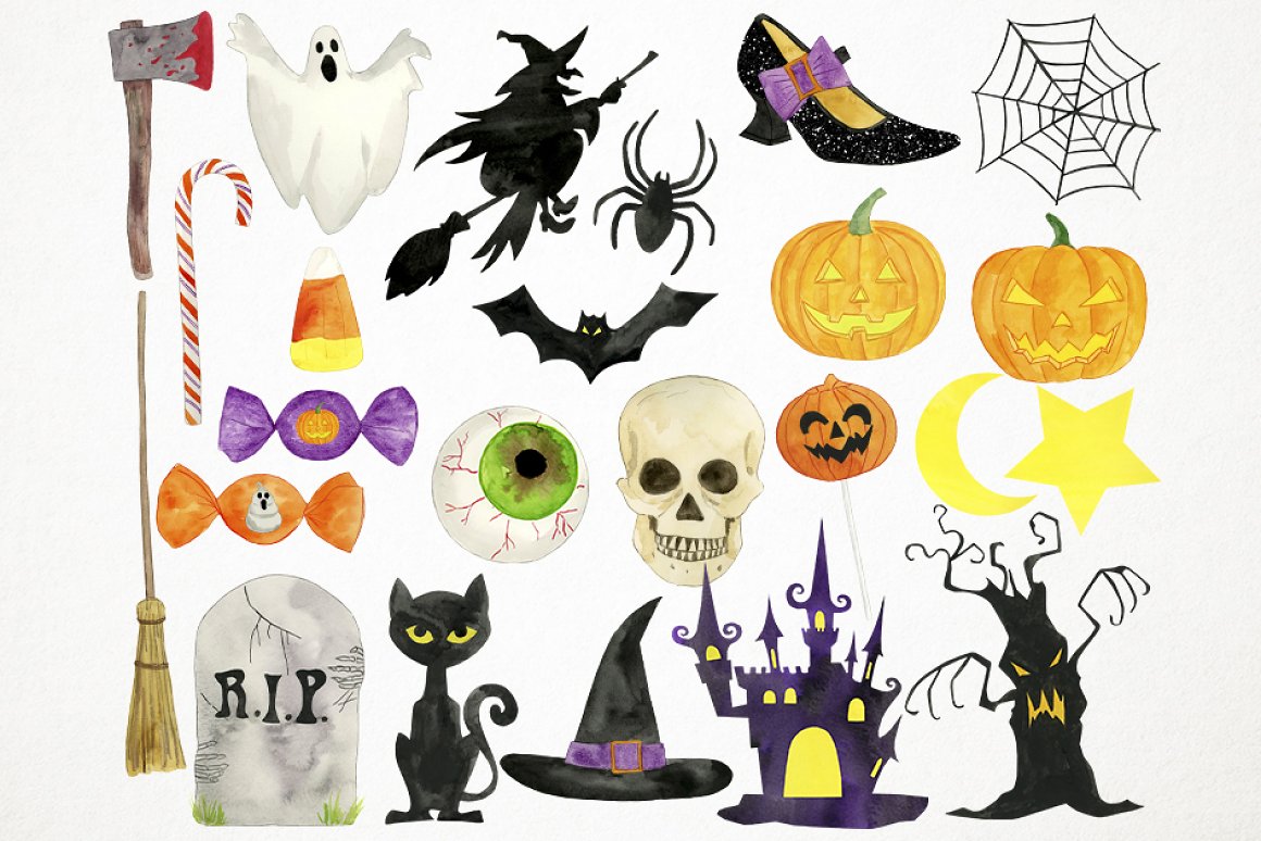 Pictures on the theme of Halloween.