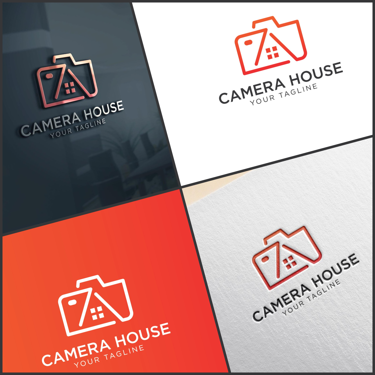 Prints of camera house logo.