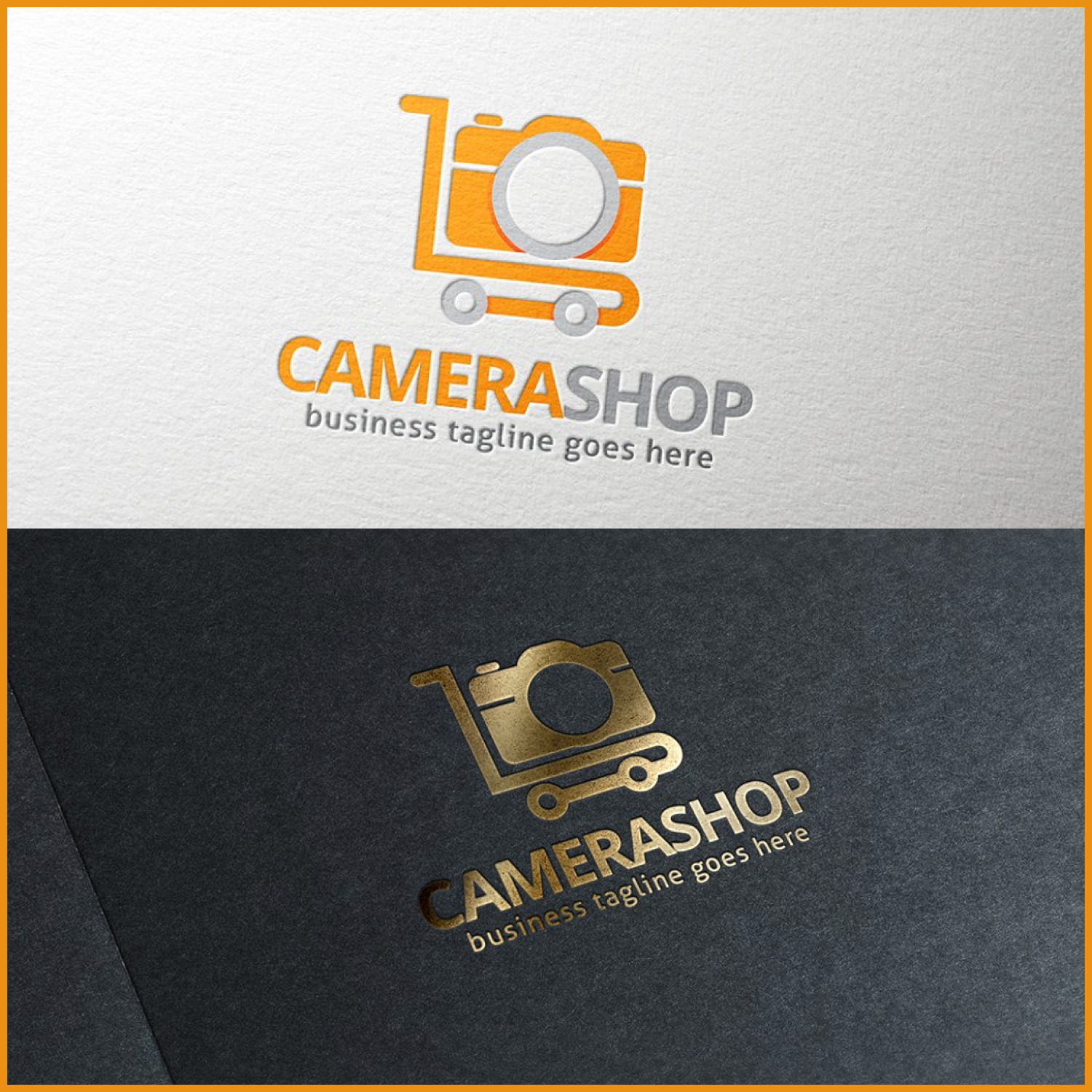 Prints of camera shop logo.