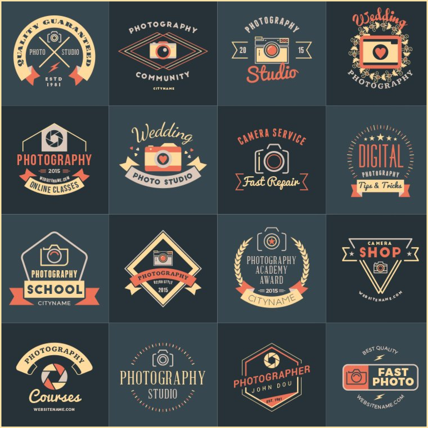 Prints of set photography logos.
