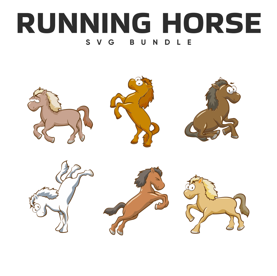 The running horse svg bundle includes a horse.