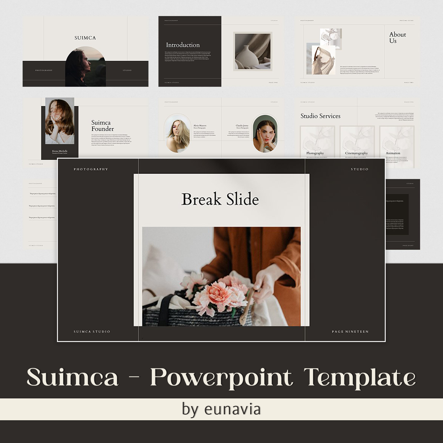 Prints of suimca powerpoint template.