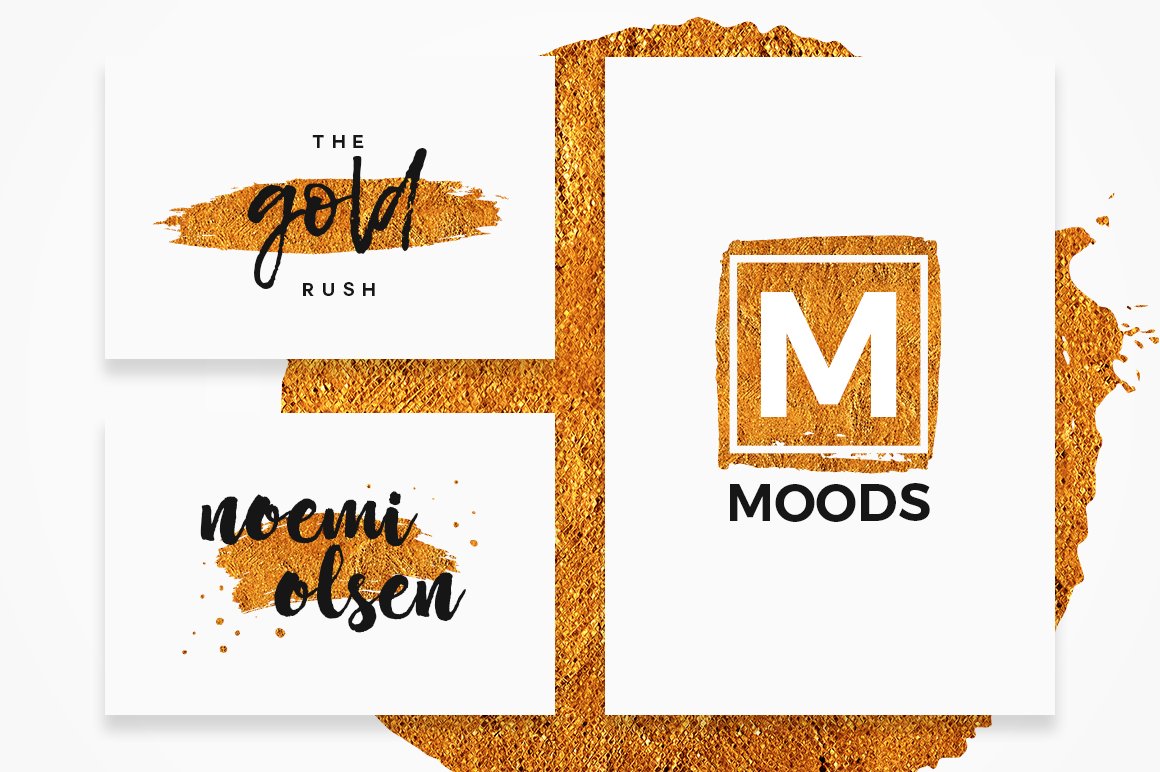 Beautiful gold theme with textures and ipom logo.