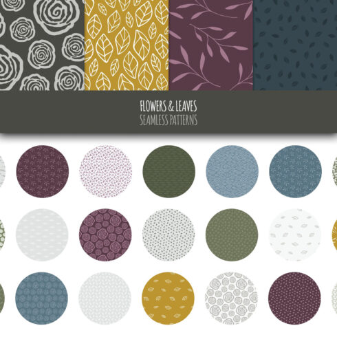 Preview floral seamless patterns.