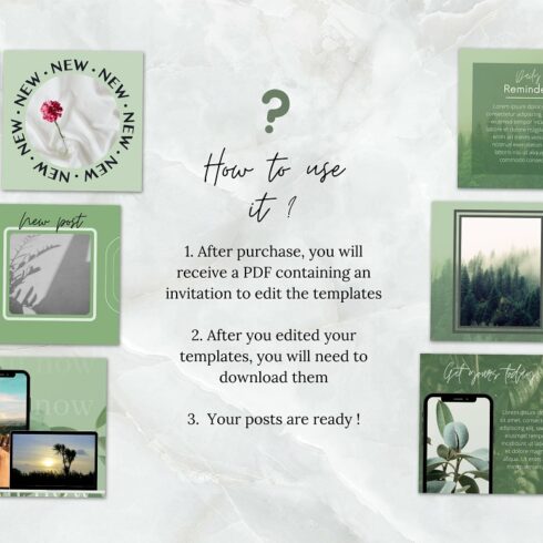 Green Instagram Post Pack – MasterBundles