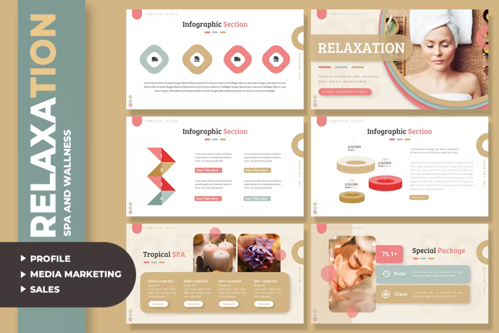 Relaxation Spa & Wellness Presentation MasterBundles