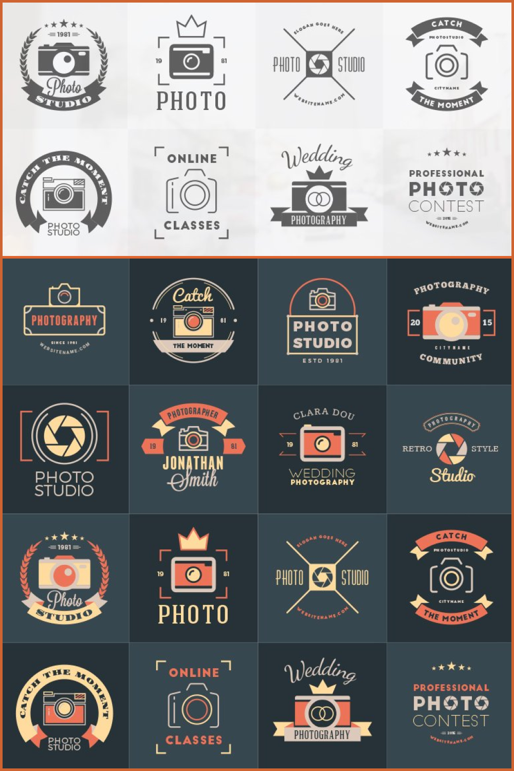 Photography logos of pinterest.