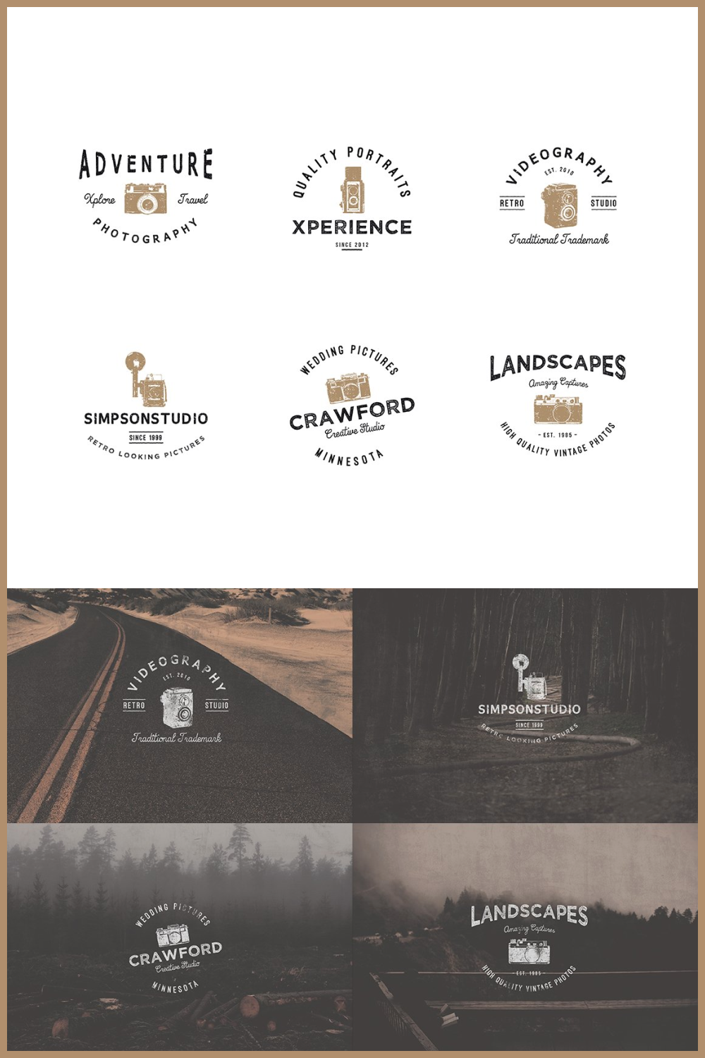 Vintage photography logo collection of pinterest.