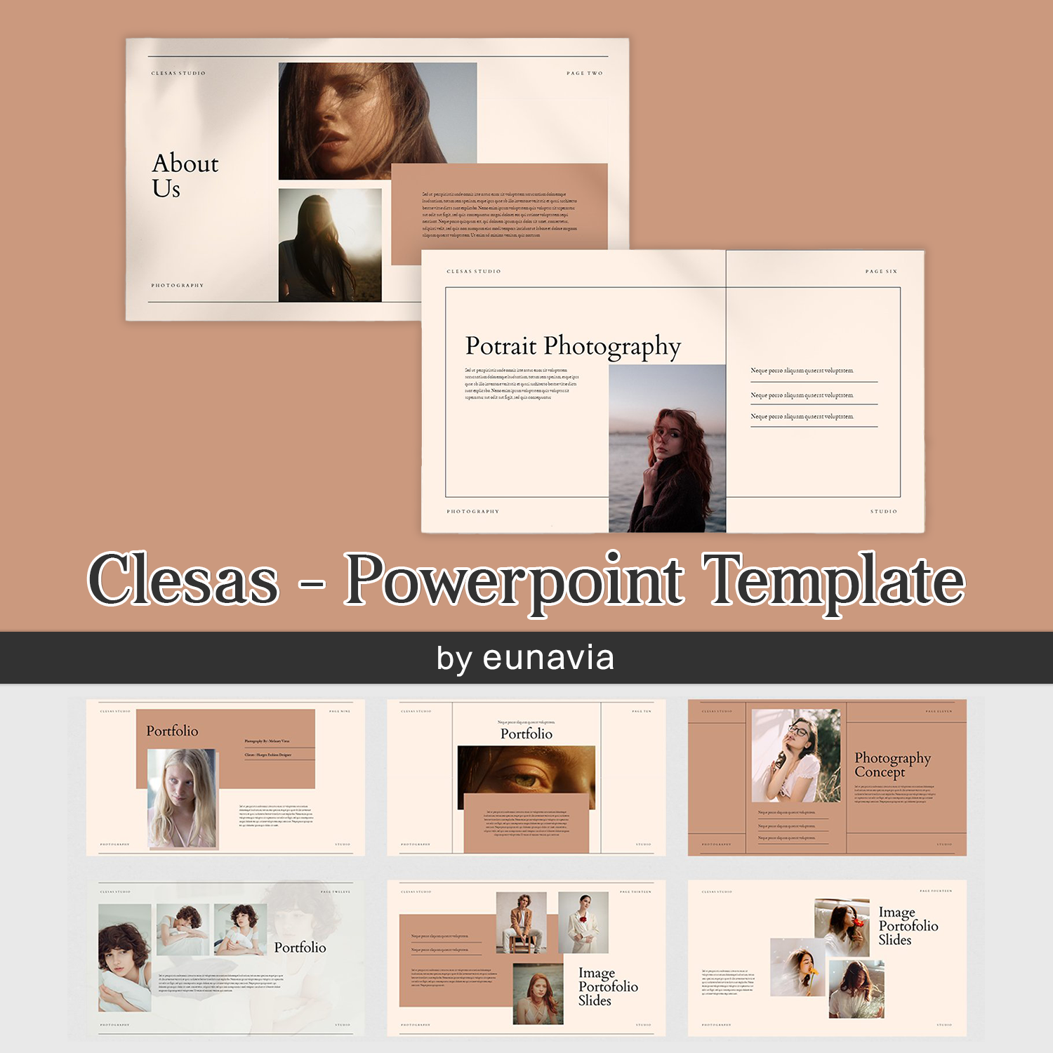 Clesas powerpoint template preview.