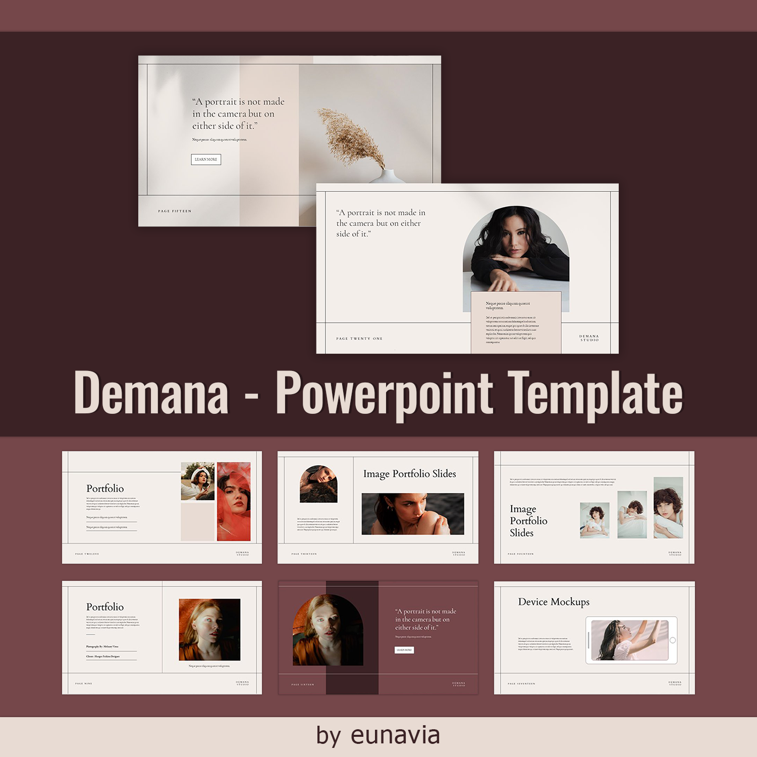 Demana powerpoint template preview.