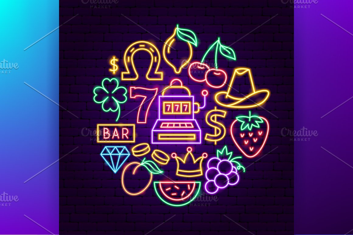 Neon images for casino.